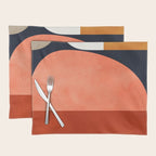 mid century geoemtric abstract autumn 3 Placemat Gallery Image 1