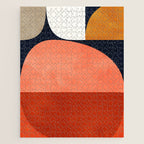 mid century geoemtric abstract autumn 3 Jigsaw Puzzle Gallery Image 1