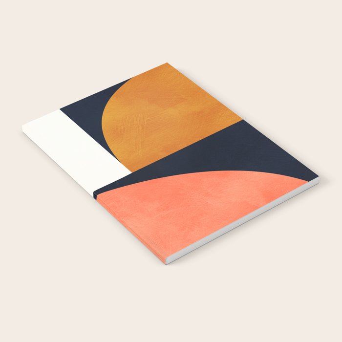 mid century geoemtric abstract autumn 3 Notebook Gallery Image 2
