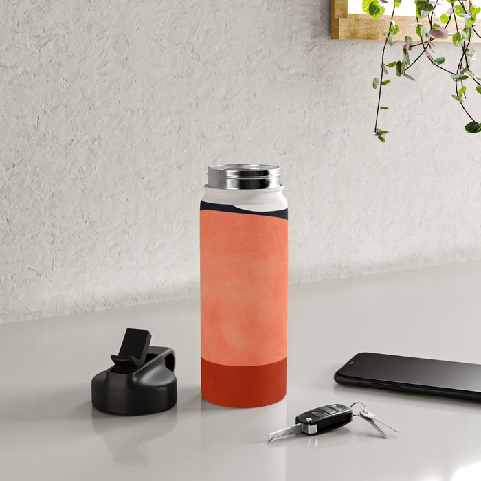 mid century geoemtric abstract autumn 3 Water Bottle Gallery Image 4