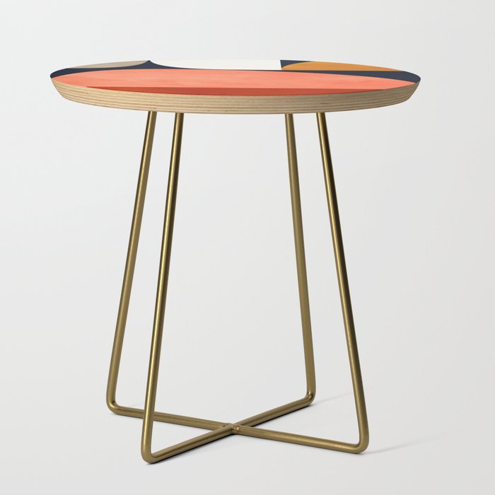 mid century geoemtric abstract autumn 3 Side Table Gallery Image 1