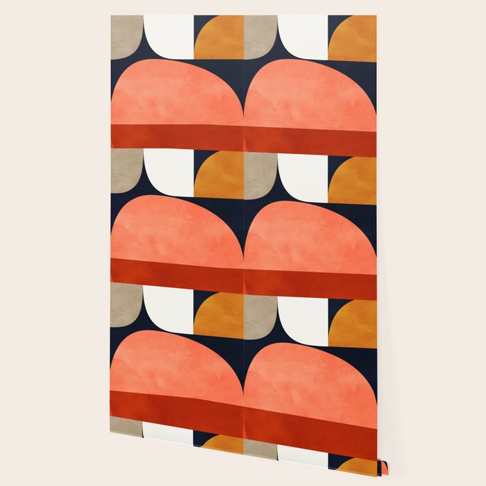mid century geoemtric abstract autumn 3 Wallpaper Gallery Image 2