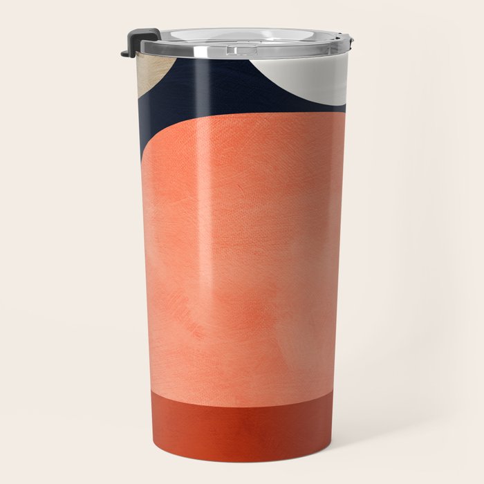 mid century geoemtric abstract autumn 3 Travel Mug Gallery Image 3