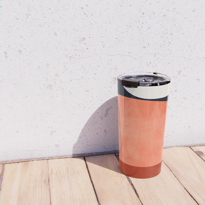 mid century geoemtric abstract autumn 3 Travel Mug Gallery Image 4