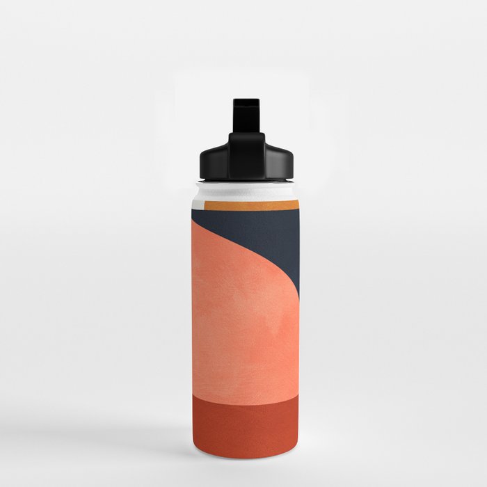 mid century geoemtric abstract autumn 3 Water Bottle Gallery Image 2
