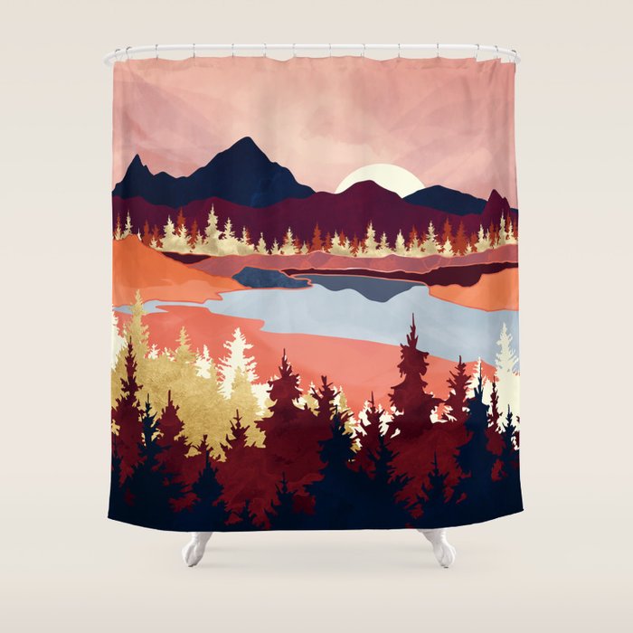 Grapefruit Sky Shower Curtain Gallery Image 1