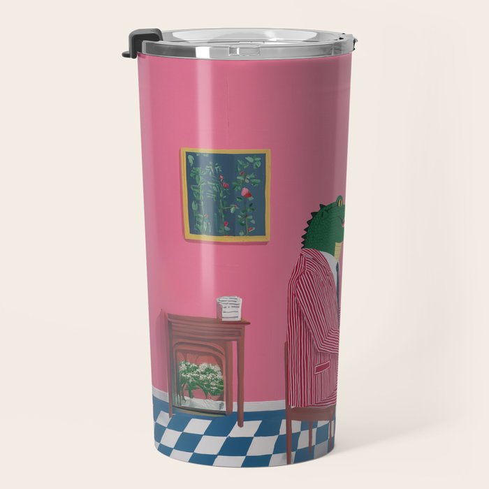 Crocodile Jazz Lounge Vibes Travel Mug Gallery Image 3