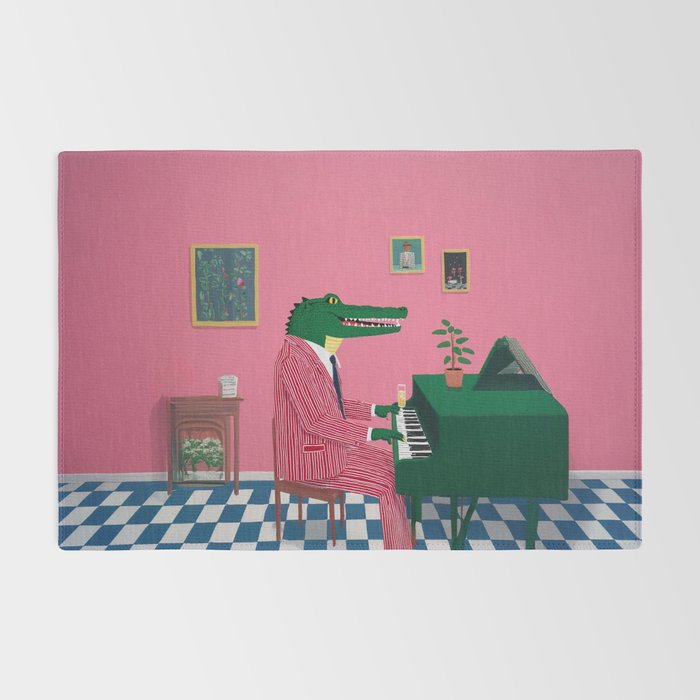 Crocodile Jazz Lounge Vibes Rug Gallery Image 2