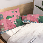 Crocodile Jazz Lounge Vibes Pillow Sham Gallery Image 2