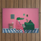 Crocodile Jazz Lounge Vibes Outdoor Rug Gallery Image 1