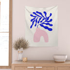 Blue Matisse Ferns II Wall Tapestry Gallery Image 2