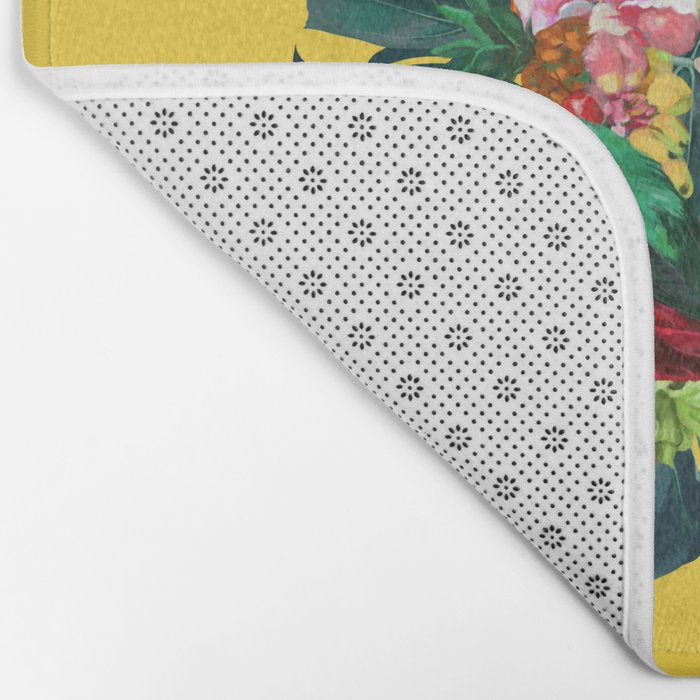 Aloha Hawaiian Llama in Yellow Bath Mat Gallery Image 2