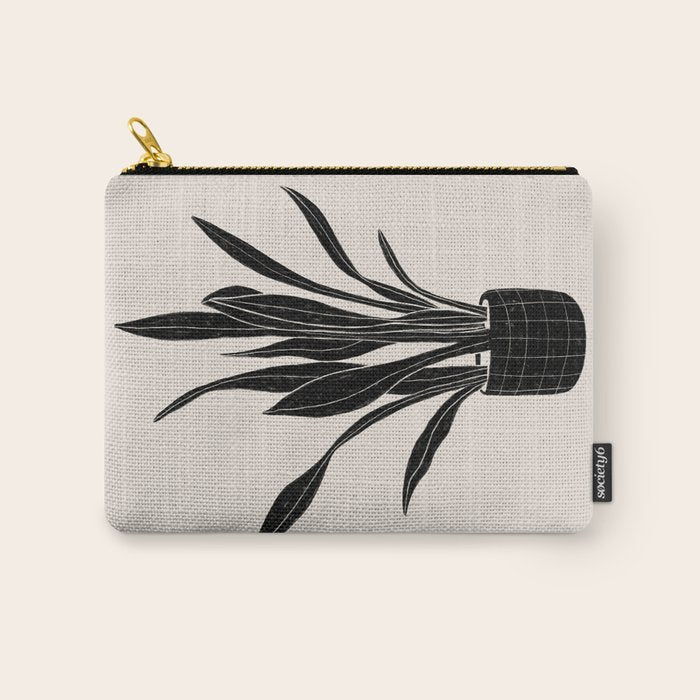 Black & White Plants / Snake Plant Carry All Pouch Gallery Image 1