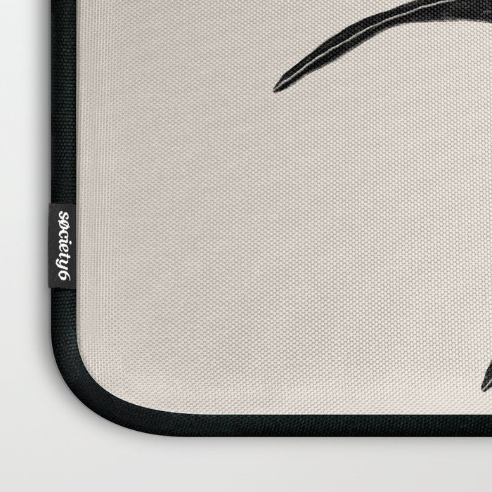 Black & White Plants / Snake Plant Laptop Sleeve Gallery Image 3