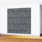 Feather Ikat - midnight desert Wall Mural Gallery Image 2