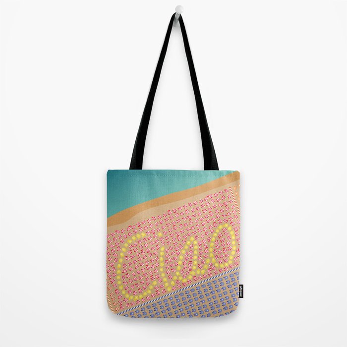 Ciao / Hello Italy Beach Umbrellas - Aerial Italian Tote Bag Gallery Image 2