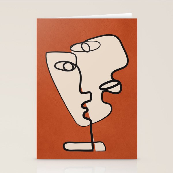 Interwoven Faces 2 Stationery Card Gallery Image 2