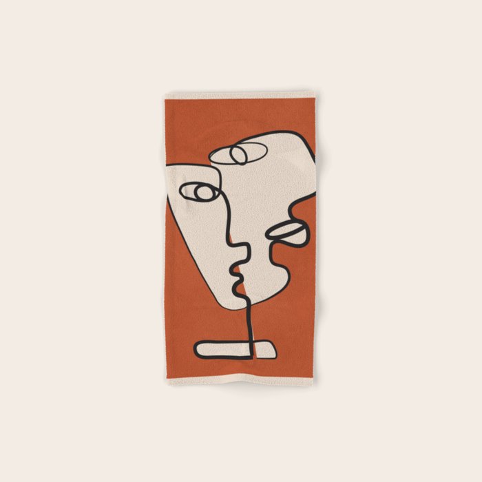 Interwoven Faces 2 Bath Towel Gallery Image 1
