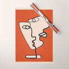 Interwoven Faces 2 Wrapping Paper Gallery Image 1
