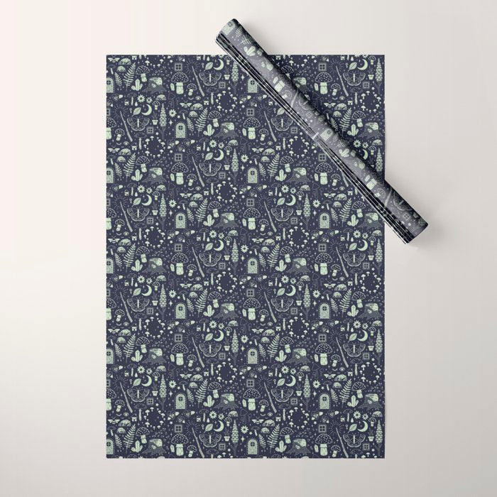 Fairy Garden: Midnight Wrapping Paper Gallery Image 1