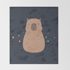 Capybara Universe Throw Blanket Gallery Image 2