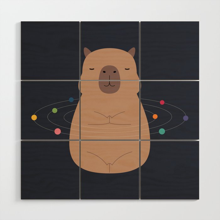 Capybara Universe Wood Wall Art Gallery Image 1