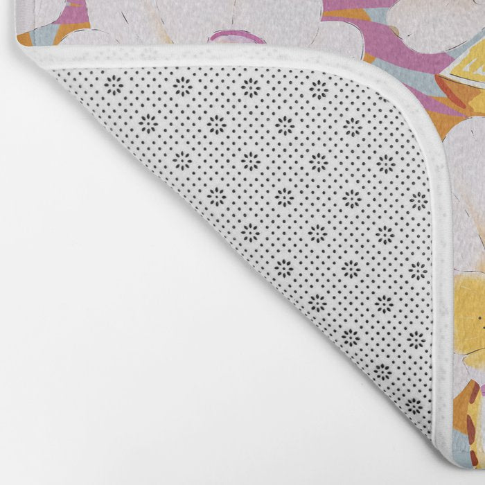 Lemons among the exotic flowers 4 Bath Mat Gallery Image 2