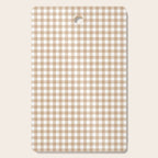 Gingham Plaid Checkered Cottage Pattern in Neutral Light Tan and White Cutting Board Gallery Image 1