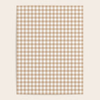 Gingham Plaid Checkered Cottage Pattern in Neutral Light Tan and White Poster Gallery Image 4