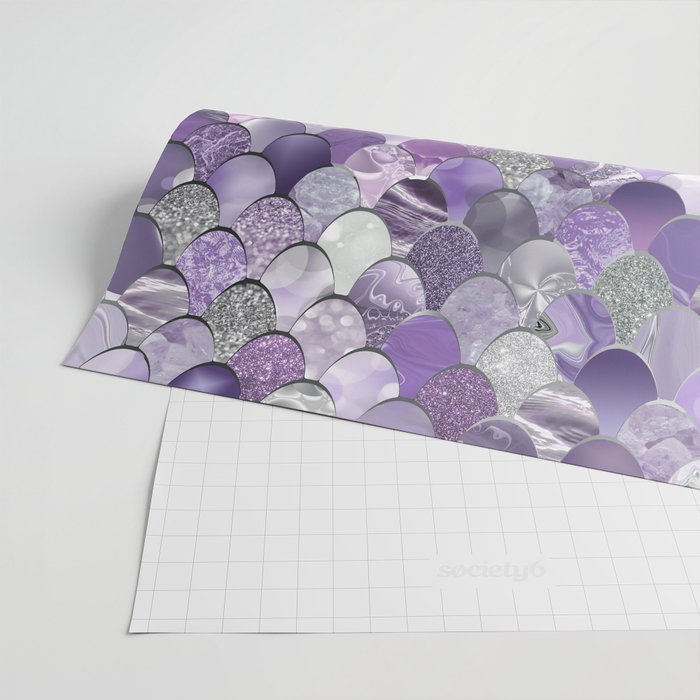Mermaid Purple and Silver Wrapping Paper Gallery Image 2