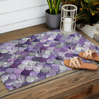 Mermaid Purple and Silver Outdoor Rug Gallery Image 2