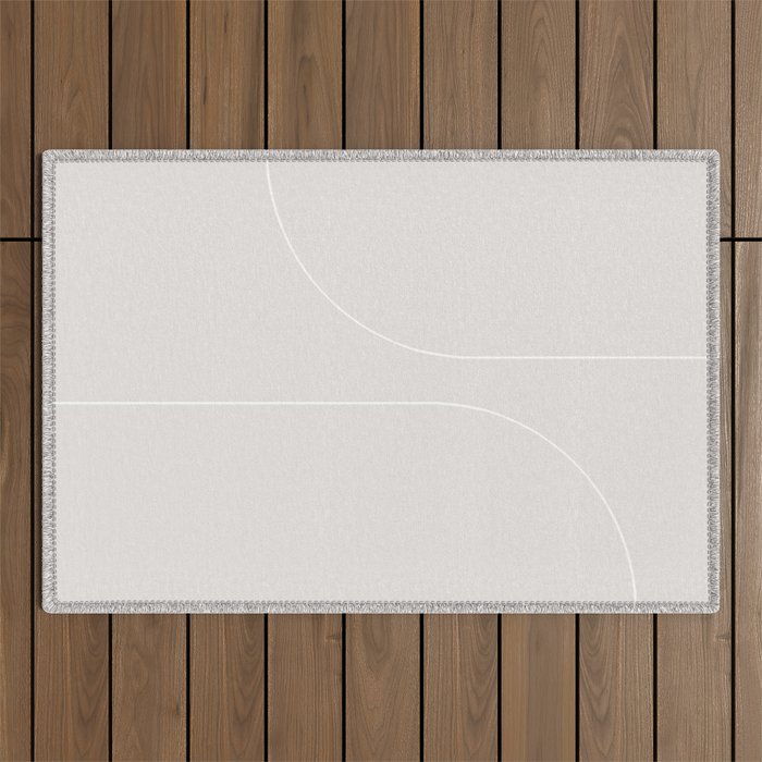 Modern Minimal Line Abstract XLIII Outdoor Rug Gallery Image 1