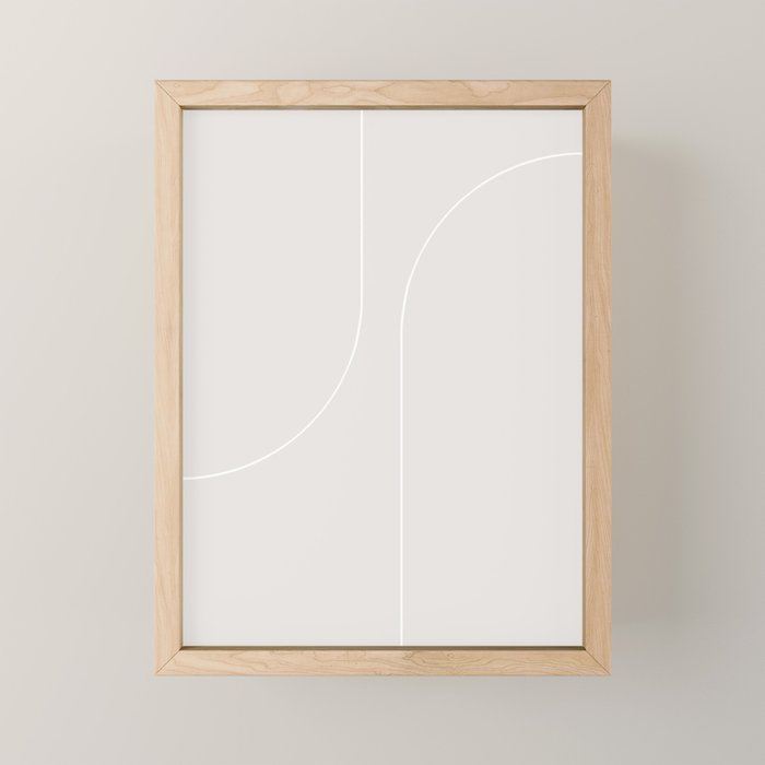Modern Minimal Line Abstract XLIII Mini Art Print Gallery Image 1