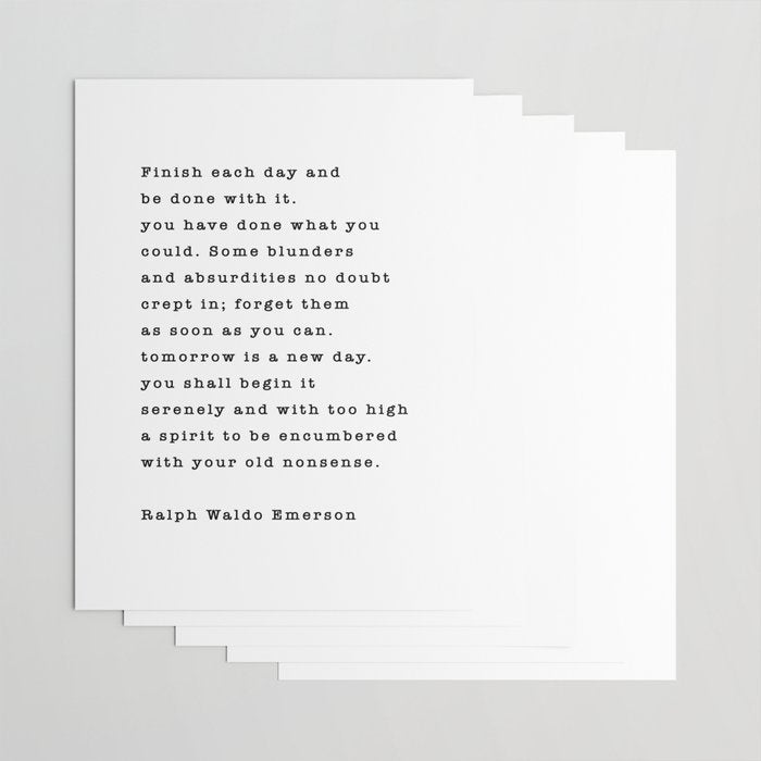 Ralph Waldo Emerson, Finish Each Day  Wrapping Paper Gallery Image 3
