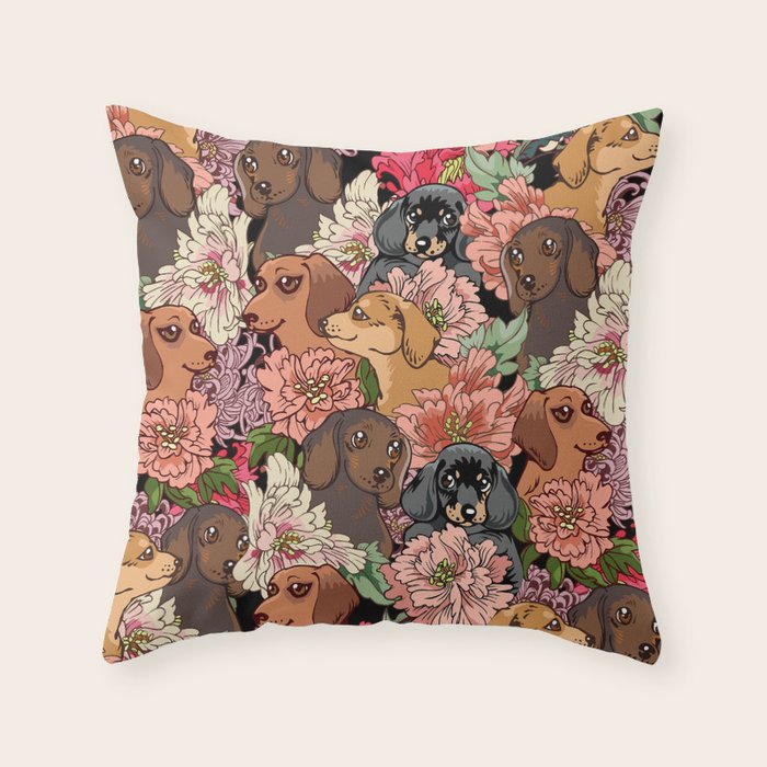 Because Dachshund Throw Pillow Gallery Image 1