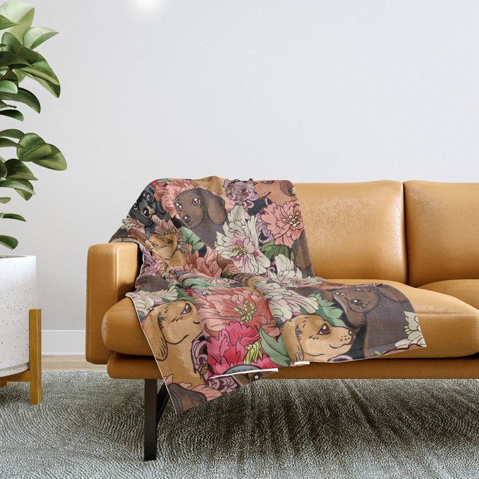 Because Dachshund Throw Blanket Gallery Image 1