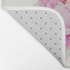 Peony flower painted in watercolor Bath Mat Gallery Image 2