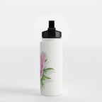 Peony flower painted in watercolor Water Bottle Gallery Image 2