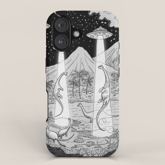 Dino abduction iPhone Case Gallery Image 1