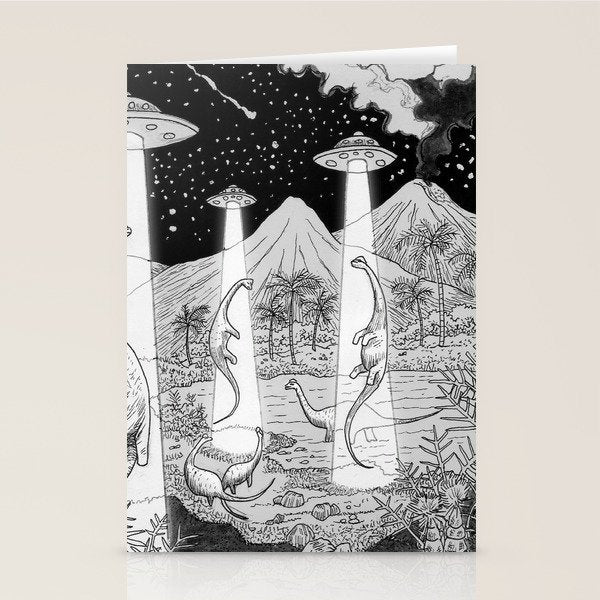 Dino abduction Stationery Card Gallery Image 2