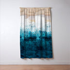 Watercolour Summer beach III Window Curtain Gallery Image 3