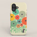 Cat in flower garden iPhone Case Gallery Image 1