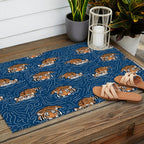 Tigers in the water Outdoor Rug Gallery Image 2