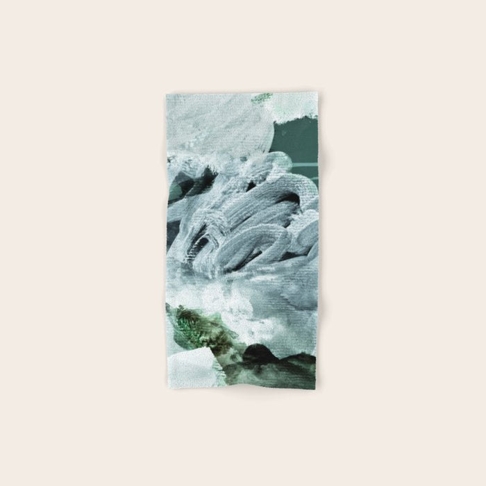 grey green brushstrokes 2 Bath Towel Gallery Image 1