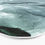 grey green brushstrokes 2 Bath Mat Gallery Image 3