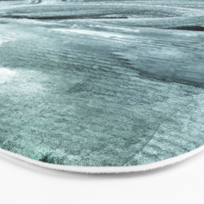 grey green brushstrokes 2 Bath Mat Gallery Image 3