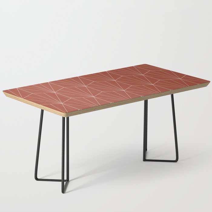 Gisela Geometric Line Art - Pomegranate Red Coffee Table Gallery Image 1