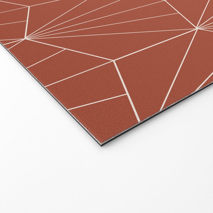 Gisela Geometric Line Art - Pomegranate Red Welcome Mat Gallery Image 2