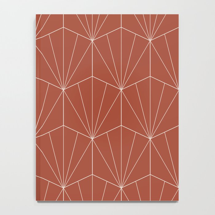 Gisela Geometric Line Art - Pomegranate Red Notebook Gallery Image 4