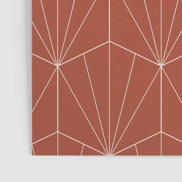 Gisela Geometric Line Art - Pomegranate Red Poster Gallery Image 3